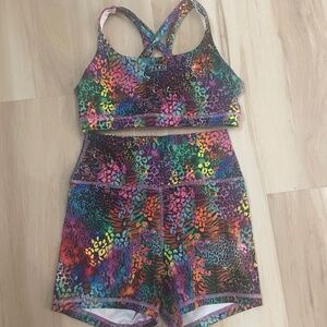 Fleo High Rise Shorts & Sports Bra